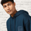 NOBERO Men Oversized Printed Hooded Sweatshirt