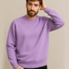 Organic Chics Men Solid Round Neck Pullover Sweatshirt