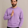 Organic Chics Men Solid Round Neck Pullover Sweatshirt