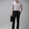 Park Avenue Pure Cotton Self Design Slim Fit Formal Shirt