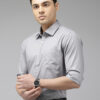 Park Avenue Slim Fit Self Striped Cutaway Collar Formal Shirt
