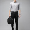 Park Avenue Slim Fit Self Striped Cutaway Collar Formal Shirt