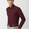 Peter England Men Maroon Slim Fit Formal Shirt