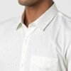 Peter England Slim Fit Micro Ditsy Printed Spread Collar Cotton Formal Shirt
