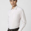 Peter England Spread Collar Long Sleeves Slim Fit Striped Formal Shirt