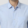 Peter England Spread Collar Long Sleeves Striped Slim Fit Formal Shirt