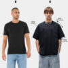 PRONK Men Beige Graphic Printed Oversized T-shirt