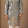 RANGRAAG Men Dyed Thread Work Kurta