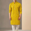 RANGRAAG Men Ethnic Motifs Printed Thread Work Kurta