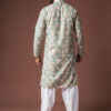 Rawayi Floral Printed Linen Thread Work Straight Kurta