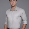 Raymond Pure Cotton Self Design Slim Fit Textured Formal Shirt