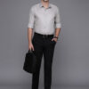 Raymond Pure Cotton Self Design Slim Fit Textured Formal Shirt
