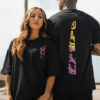 Rigo Unisex Black Round Neck Cotton Typography Printed Drop Shoulder Oversized T-shirt