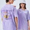 Rigo Unisex Graphic Printed Drop-Shoulder Sleeves Cotton T-shirt