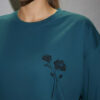 Rigo Unisex Teal Round Neck Cotton Printed Drop Shoulder Oversized T-shirt
