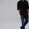 Roadster Men Black Cotton Casual Shirt