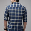 Roadster Men Blue & Off-White Regular Fit Checked Casual Shirt
