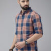 Roadster Men Blue Pure Cotton Checked Casual Shirt