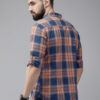 Roadster Men Blue Pure Cotton Checked Casual Shirt
