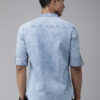 Roadster Men Blue Solid Washed Cotton Denim Shirt