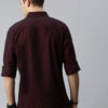 Roadster Men Burgundy Regular Fit Solid Casual Shirt