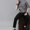 Roadster Men Grey Solid Slim Fit Casual Shirt