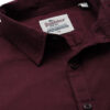 Roadster Men Maroon Cotton Solid Casual Shirt
