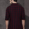 Roadster Men Maroon & Navy Blue Checked Casual Shirt
