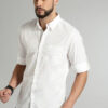 Roadster Men White Cotton Casual Shirt