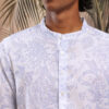 Sangria Men Floral Printed Above Knee Kurta