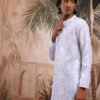 Sangria Men Floral Printed Above Knee Kurta