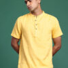 Sangria Pure Cotton Striped Textured Jacquard Kurta
