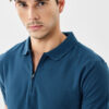 Snitch Men Solid Polo Collar Cotton T-shirt