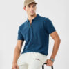 Snitch Men Solid Polo Collar Cotton T-shirt