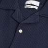 Snitch Navy Blue Classic Boxy Self Design Casual Shirt