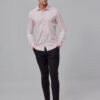 Snitch Pink Classic Slim Fit Satin Cotton Casual Shirt