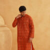SOJANYA Ethnic Motifs Printed Band Collar Straight Long Kurta