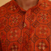 SOJANYA Ethnic Motifs Printed Band Collar Straight Long Kurta