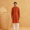 SOJANYA Ethnic Motifs Printed Band Collar Straight Long Kurta