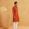 SOJANYA Ethnic Motifs Printed Band Collar Straight Long Kurta