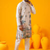 SOJANYA Ethnic Motifs Printed Mandarin Collar Sequinned Straight Kurtas