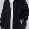 StyleCast x Revolte Men Solid Hood Front-Open Sweatshirt