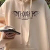 StyleCast x Revolte Typography Printed Hooded Sweatshirt