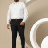 Sztori Men Plus Size Premium Striped Pure Cotton Formal Shirt