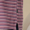 Sztori Plus Size Striped Printed Polo Collar Pure Cotton T-shirt