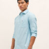 THE BEAR HOUSE Men Textured Spread Collar Pure Cotton Formal Shirt