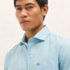 THE BEAR HOUSE Men Textured Spread Collar Pure Cotton Formal Shirt