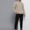 The Indian Garage Co Men Beige Striped Sweatshirt