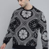 The Indian Garage Co Men Black Cotton Printed Sweatshirt