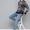 The Indian Garage Co Men Black Cotton Printed Sweatshirt